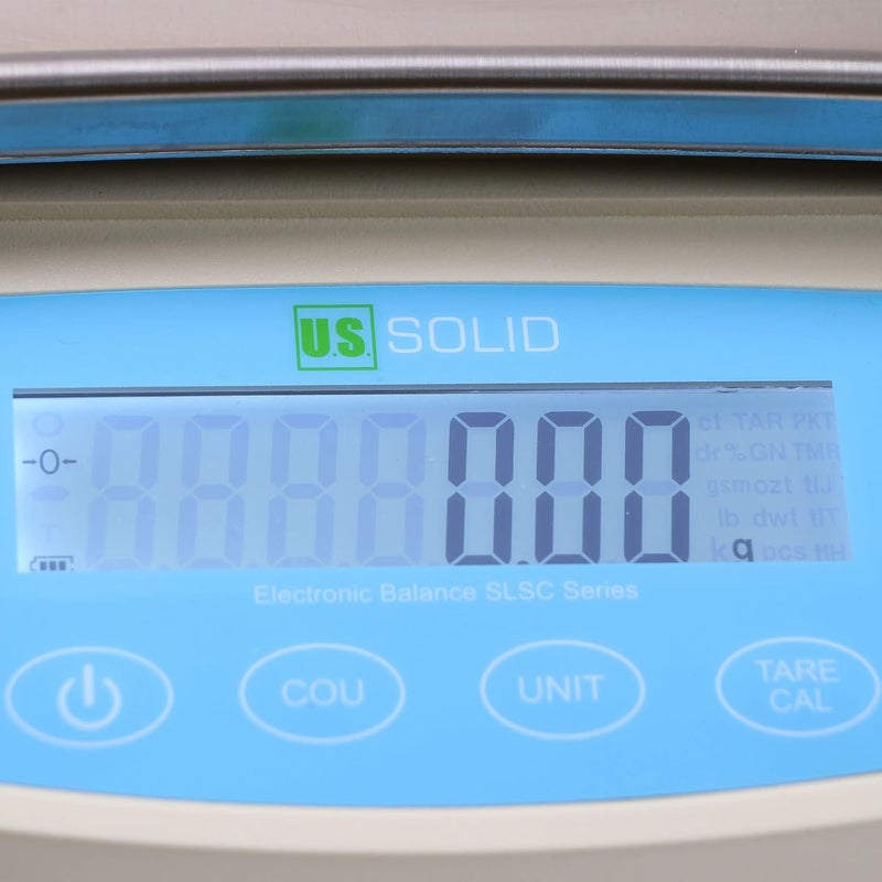 U.S. Solid Precision Lab Scale 5000g x 0.01g Analytical Balance USB RS232 Interface, 19 Measurement Units - Image 2